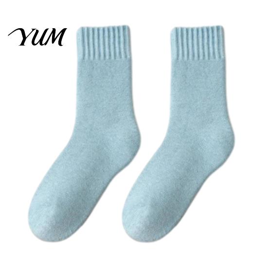 Thermal Insulated Socks for Cold Weather Women Thickened Winter Socks, Solid Color Mid Calf Fleece Lined Anti Slip Ribbed Daily Crew Weather,