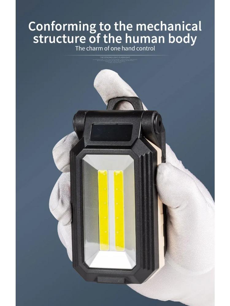 COB Magnetic Work Light Adjustable Folding Strong LED Searchlight Flashlight Waterproof Emergency Camping Tent Lantern With Hook