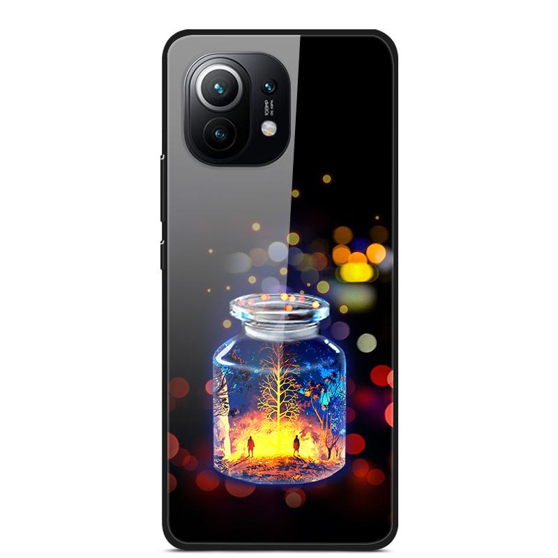 Luxury Cover Case for Xiaomi mi 11 Tempered Glass Cover for Xiaomi mi 11 Lite 5G NE Phone Case for Xiaomi Mi 11 mi11 Lite Coque