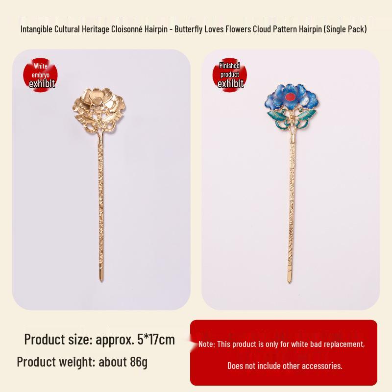 Handmade Cloisonné Hairpin DIY Kit with Watercolor Paints