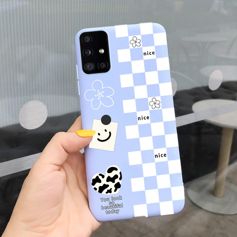 Cute Cartoon Phone Case For Samsung Galaxy M51 M31 Candy Color Soft Silicone Back Cover For Samsung M51 SM-M515F M31 Prime M315F
