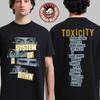 System Of A Down CDMX Mexico 2026 Pop Up Shop Merch Tee At Estadio GNP Seguros On 27 And 28 May 2026 Toxicity Tracklist T-Shirt