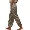 Slacks Casual Womens Satin Loosefit With Elastic Drawstring And Side Slit