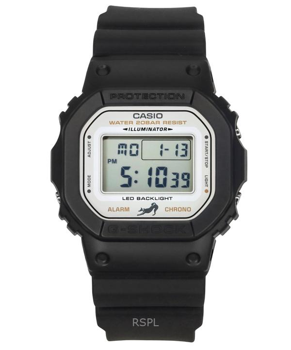 

Casio G-Shock Digital The Shiba Inu Био-основанный ремешок из смолы кварцевые DW-5600SHB-1 200M мужские часы белый