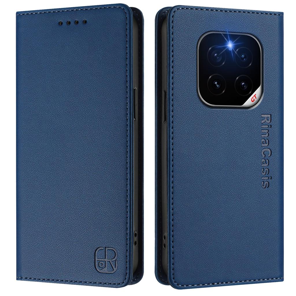 For Honor GT Pro Leather Case RINACASIS RC01 Phone Cover with RFID Blocking Wallet Stand