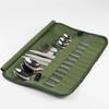 Outdoor Cutlery Storage Bag Dust-proof Portable Travel Camping Picnic Chopstick Fork Spoon Utensils Organizer Roll-Up Bag