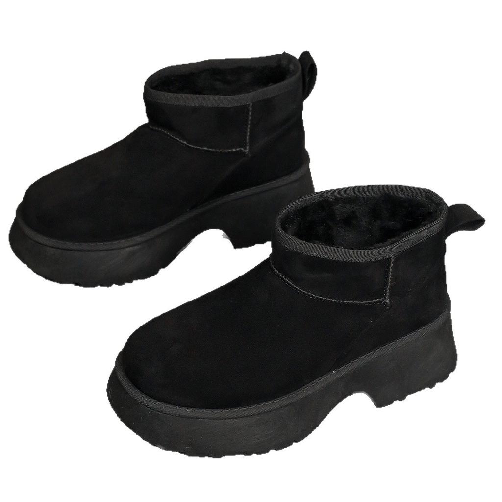 New Warm Cotton Shoes, Women's Anti-slip Sleeve Boots, Thick-soled Height-increasing Snow Cotton Boots
