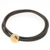 Used / LOEWE Pebble Bracelet Calf Leather/Metal Khaki/Gold Hardware [Used]
