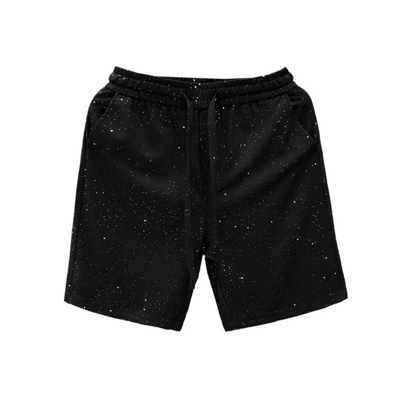 Mens Casual Shorts 2026 Loose Fit Solid Color Streetwear Knee Length Pants Teenagers