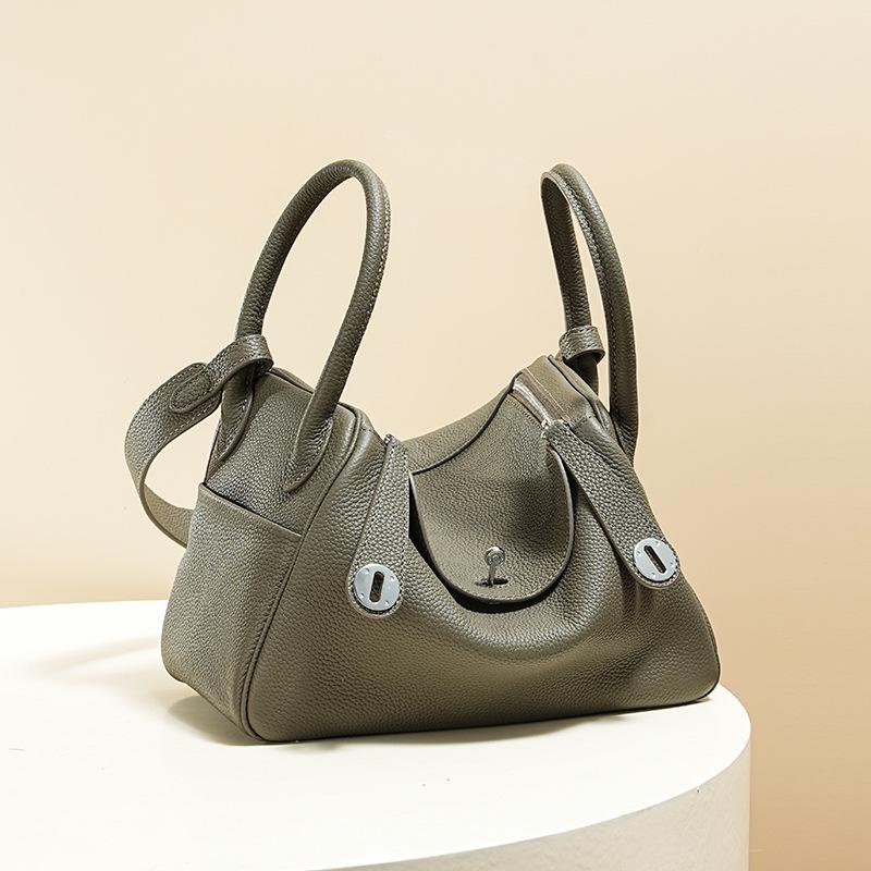 Borsa Dottore TOGO in Vera Pelle di Mucca - Cucita a Mano con Filo Cerato, Sensazione di Lusso, Singola Spalla da Donna, Stile da Pendolare, Best Seller.