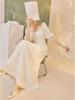 2026 Spring/Summer Luxury Chinese Style White Slimming Lace Dress for Women - P0109