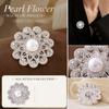 Broche Magnético Design de Flor Centro de Pérola Moda Pino de Gola de Camisa Fecho Magnético Acessório Elegante para Mulheres
