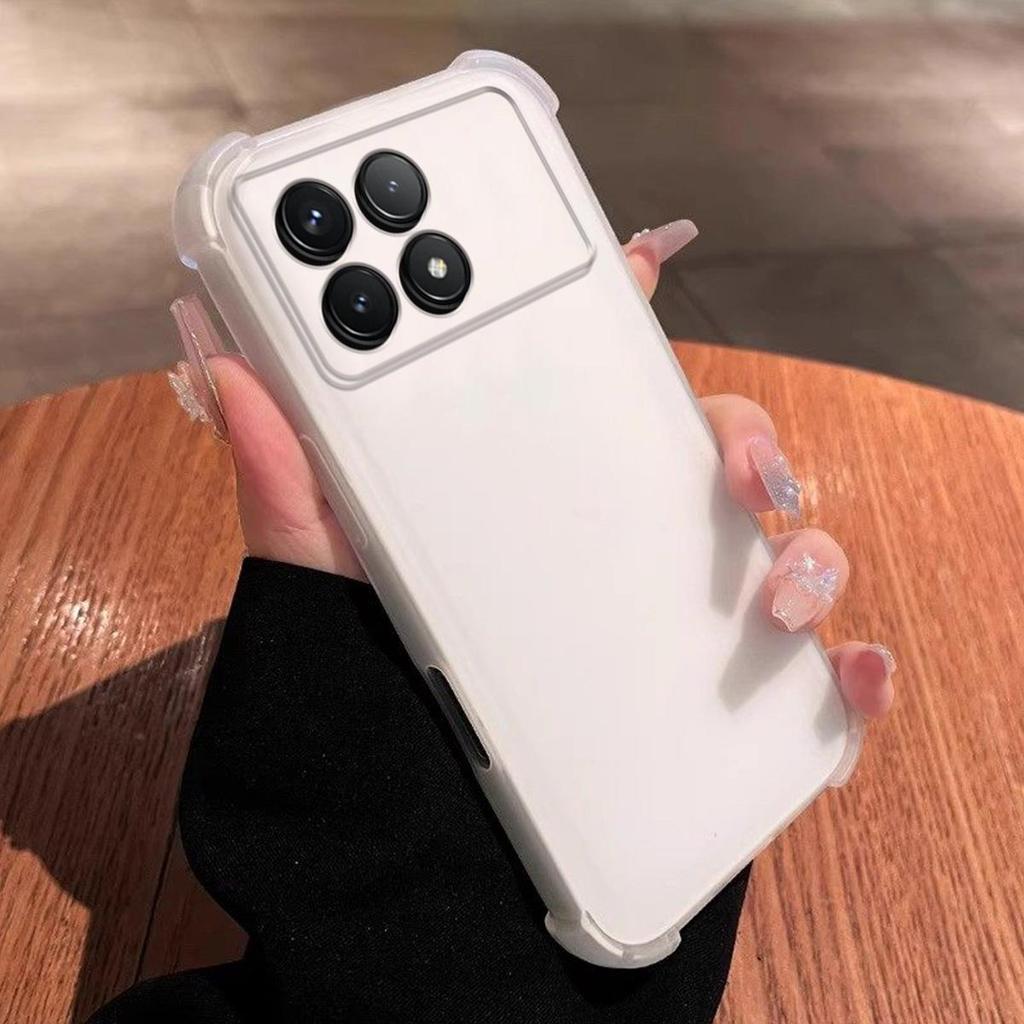Case for Xiaomi POCO X6 Pro 5G Translucent Frosted Matte Casing 4-Corner Airbag Shockproof Bumper Cover