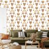 Rainbows and Butterflies Boho Orange Wallpaper for Living Room and Bedroom 50x1000