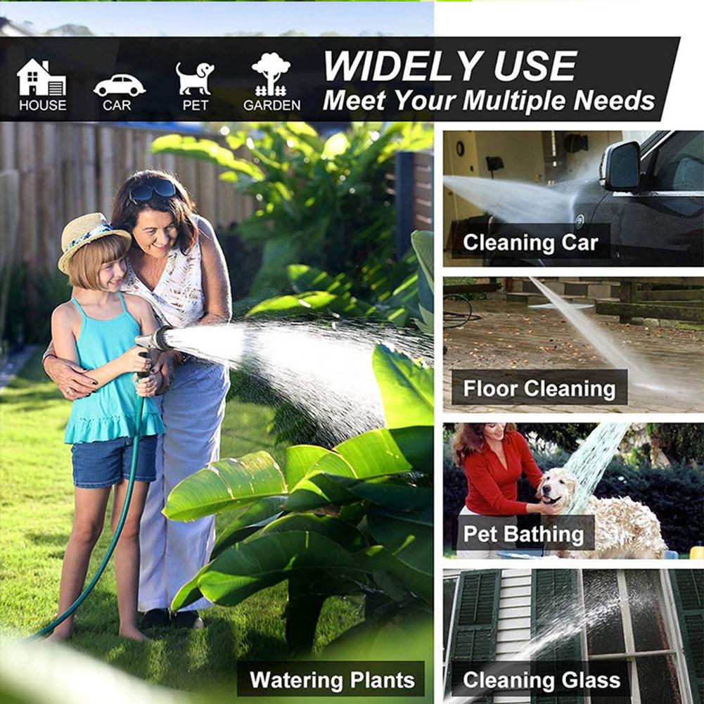 Garden Hose Nozzle 9 Adjustable Modes Heavy Duty Metal Hose Nozzle Multifunctional Hose Sprinkle Nozzle for Garden Washing Car