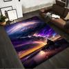 "Fantasy Landscape Carpet with Mountain, Sky, and Vivid Colors" Suitable for Use As an Anti-slip for Living Room Bedroom Sofas