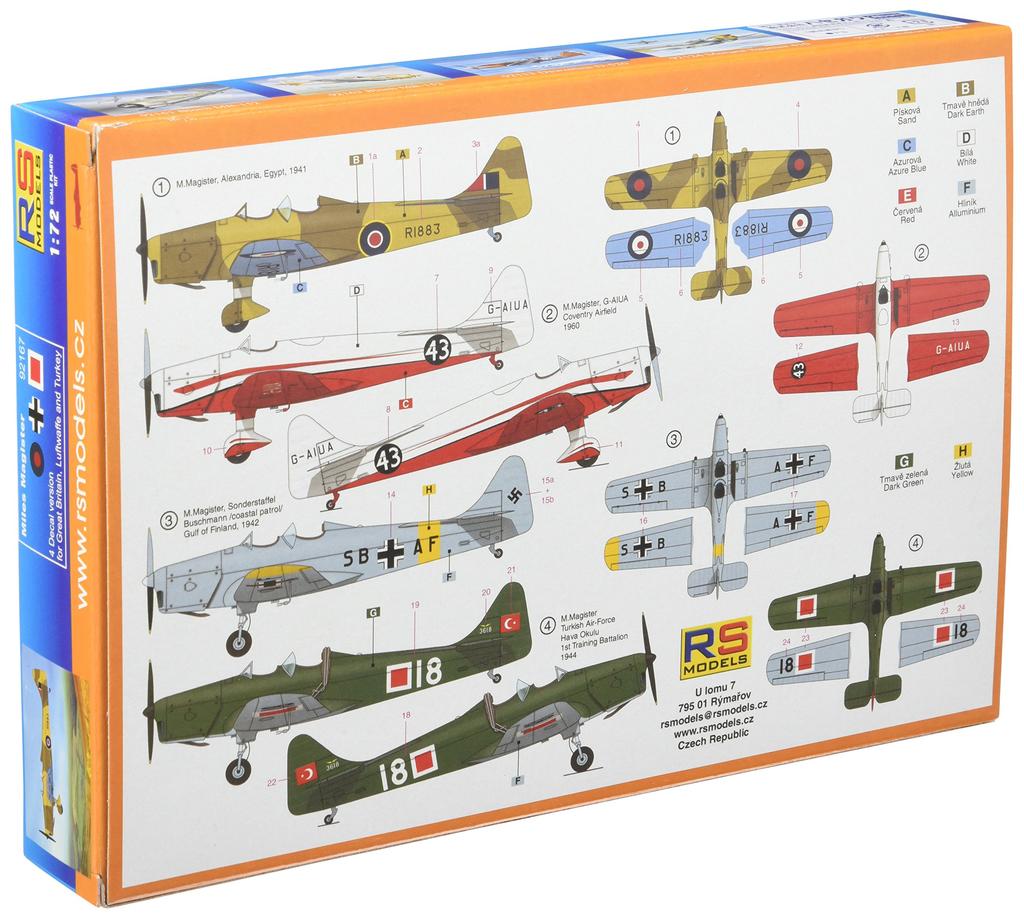 RS Model Miles Magister Royal Air Force Plastový model 1/72 "92167"