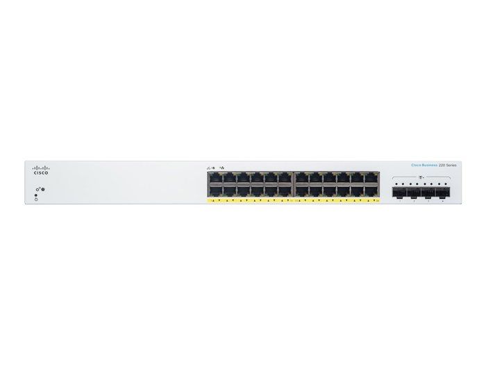 Switch - Cisco - CBS220-24P-4X-EU - Smart - 24 ports GE - PoE+ 195W - 4x10G SFP+