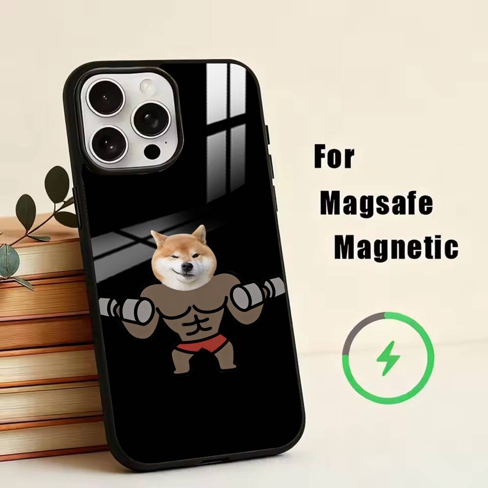 Cartoon Muscle Animals  Phone Case For iPhone17,16,15,14,13,12,11 Plus,Pro Magnetic with Magsafe Wireless Charging