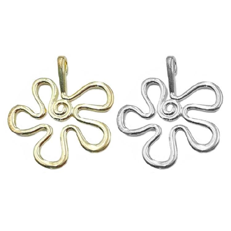 Flower Charm Pendants Abstract Flower Charm Dangle Jewelry Making Accessories