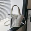 Stylish And Trendy Women's 2024 Summer Pu Bucket Shoulder Bag With Inner Pouch