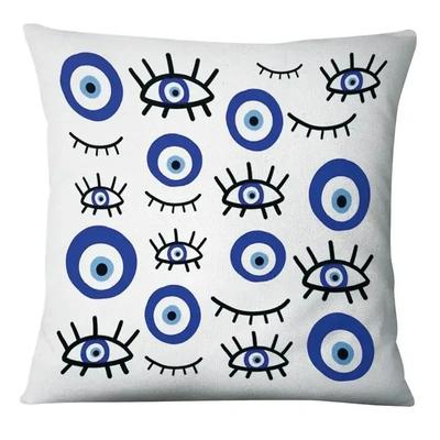 Böses Auge Symbol Kunstdruck Kissenbezug Kissenhülle Dekor Zuhause Wohnzimmer Sofa Quadratischer Kissenbezug für Bürostuhlsitz