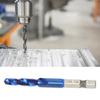 High Speed Steel Plated Blue 6.35mm Hex Shank Tap Drill Bit HSS Compound Tap (M6)