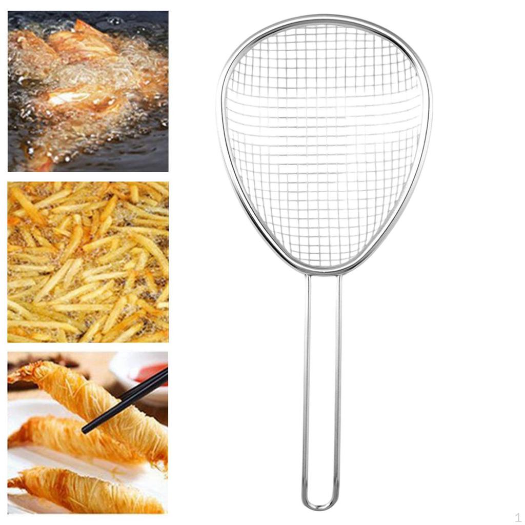 Coarse Mesh Kitchen Strainer, Metal Skimmer, Food Vegetable Scoop