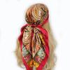 90*90cm Silk Scarf Scarftop Headwraps For Woman Fashion Four Seasons Hair Accessories Hijab Foulard Bandana Femme Headscarf