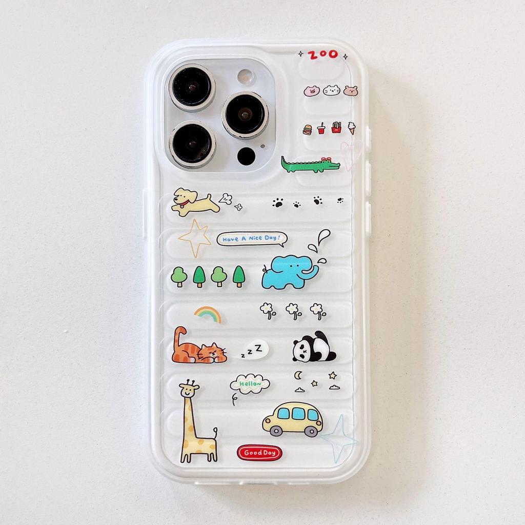 Cartoon Animal IMD Phone Case for Apple iPhone 16/17 Pro Max - Full Coverage & Drop Protection