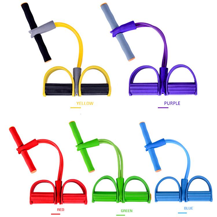 Gym Yoga Fitness Body Trimmer Foot Multi Function Tension Sit up Pull Rope Elastic Resistance Bands
