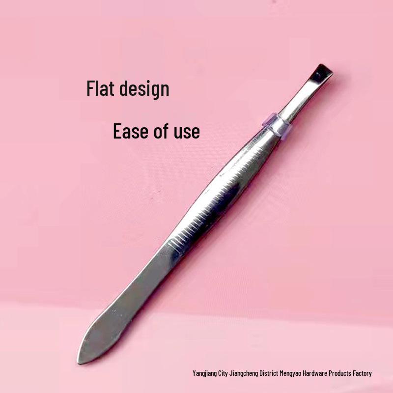 Stainless Steel Eyebrow Tweezers Set - Straight Tip