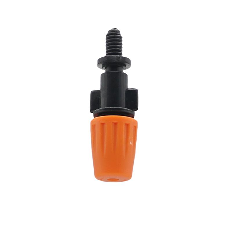 Orange Atomizing Micro Nozzle With Screw Connector Irrigation Micro Drip Fittings Watering Cooling Spray Sprinkler 10 Pcs