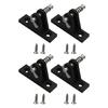 Quick Release Bimini Top Deck Hinge Black Nylon Mounting Base with Screws for Boat Awning and Shade Top Service Work