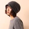 Autumn and winter new 0% all-wool striped knitted hat stacking hat women's fashion versatile warm hat