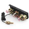 Efficientt-Car 12V 3 In 1 Triple Gauge Kit With Sensor-Water Temp C/F, Oil Pressure PSI, Voltmeter Mechanical Gauge Set