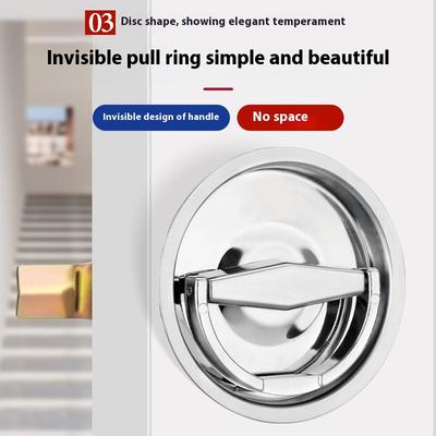 Stainless Steel Round Hidden Flat Handle Kitchen Door Various Cabinet Equipment Door Handle