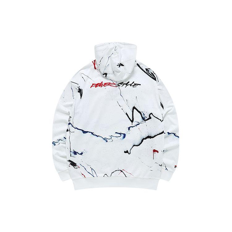FILA Fusion X FUTURA Collaboration Handwritten Letter Embroidered Hoodie Men hoodies Multicolor T11U138201FWT