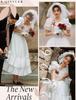 White Wedding Perfect for and Empire Puff Elegant Formal Dress R-QINYUER Women's Dress, Weddings, Bridal, Parties, Knee-Length, Line, Sleeves, (Size