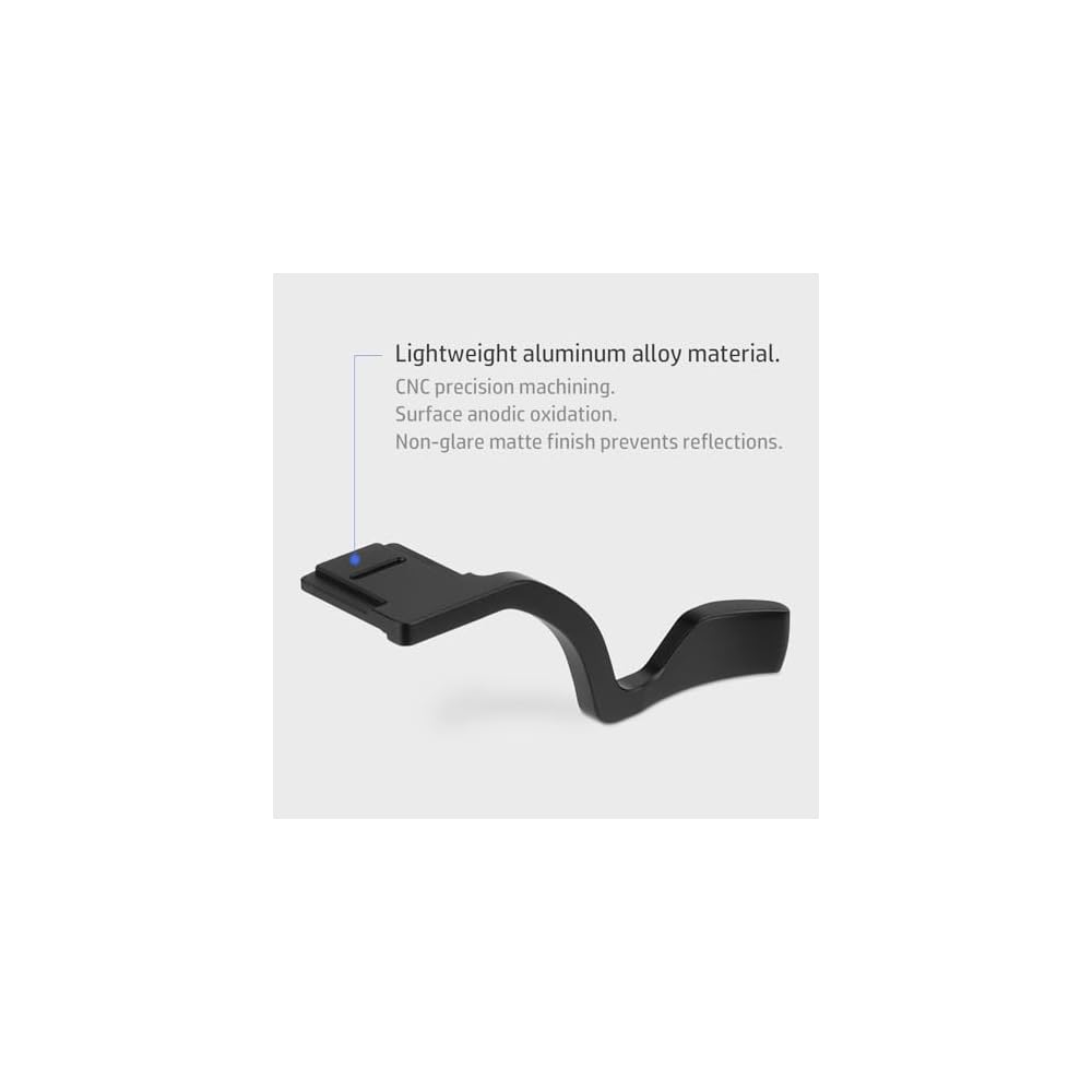 Haoge Metal Thumb Rest Hand Grip for Nikon Zf Camera Accessory, Black THB-ZF-B (Hot Shoe Thumb Rest)