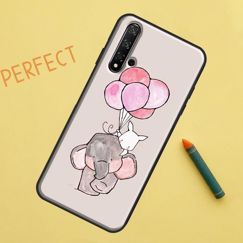 Cute Elephant For Huawei Nova 12s 11i 7i 8i 12i Y73 Y70 Y90 Y60 Y72 Y61 Y91 9 10 SE P40 Lite P30 Pro Case