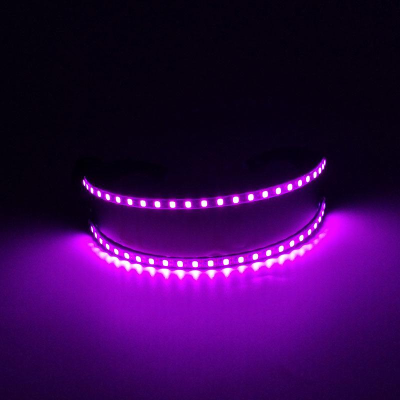 LED Wolverine Handschuhe & Dreifarbige Leuchtbogen-Brille für Bühnen- und Barauftritte
