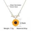 New Pearl Sunflower Necklace Fashionable Sunflower Pendant For Ladies Retro Fashion Tassel Sweater Necklace Jewelry