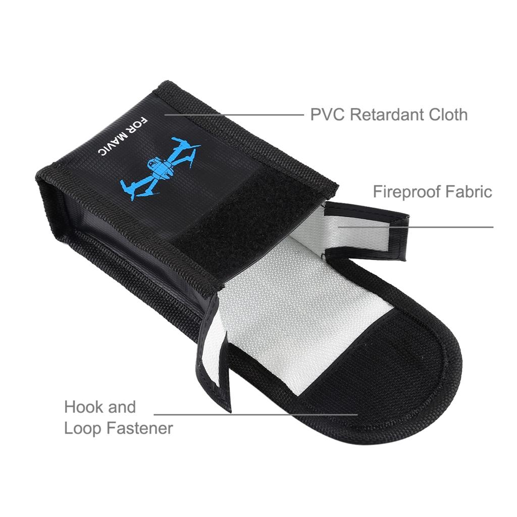 PULUZ PU2401 For DJI/Sony/Nikon/Canon Lithium Battery Safety Storage Bag Fireproof Explosion Proof Single Battery Pouch