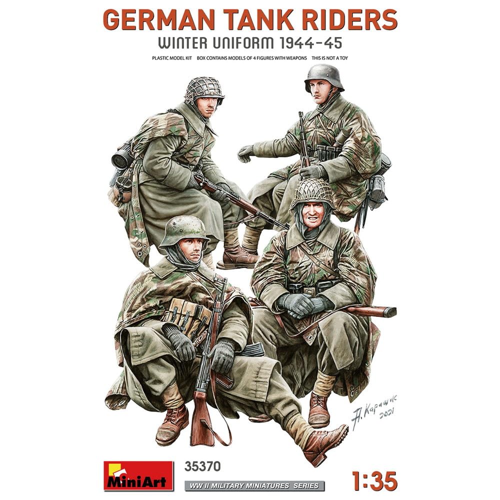 

Miniart WWII German Tank Riders in Winter Gear Set of 4 Plastic Model MA35370 1/35 1944-45, Figures, сірий колір