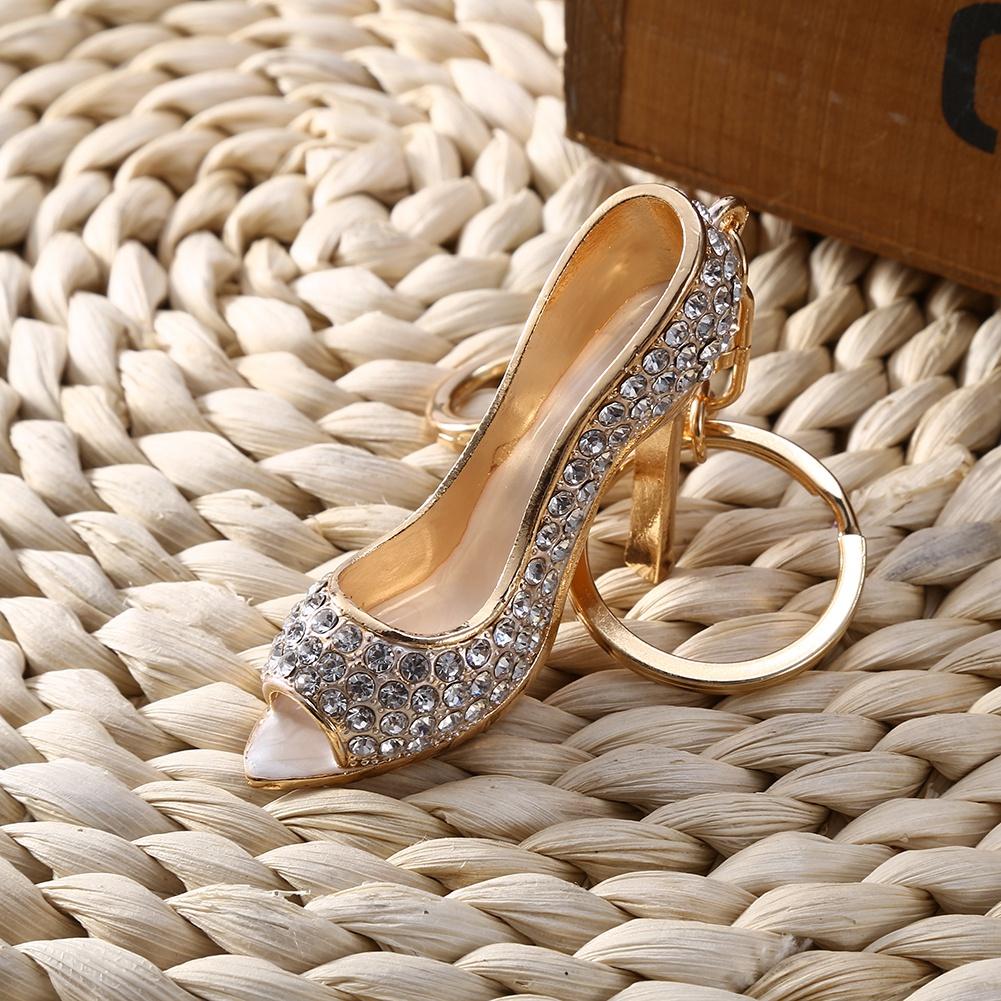 Key Chain Holder   Keychain   Alloy Rhinestone High Heel Key  Pink