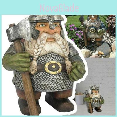 Durable High-quality Resin Viking Victor Norse Dwarf Gnome Garden Yard Figurine
