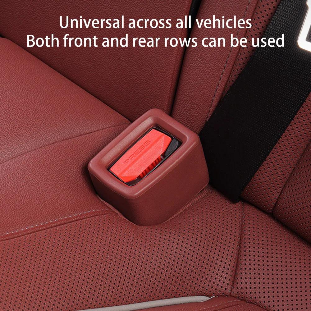 Car Seat Belt Socket Protector Protection Seat Belt Fixed Buckle Upright Device Card Slot Bracket Car Accessories