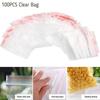 100pcs Transparent Self-sealing Plastic Bags For Gifts Transparent Candy Jewelry Self-adhesive B9Y8