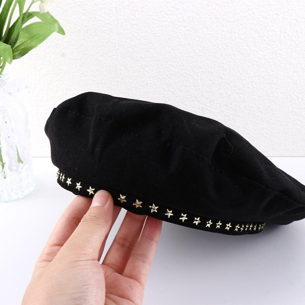 Sweet Simple Autumn British Style All-match Girl Painter Hat Star Berets Women Cap Korean Style Hat